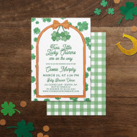 Two Lucky Charms Clovers Neutral Twin Baby Shower