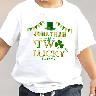 Two Lucky St. Patrick's Day 2nd Birthday Baby T-Shirt