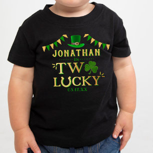 Two Lucky St. Patrick's Day 2nd Birthday Baby T-Shirt