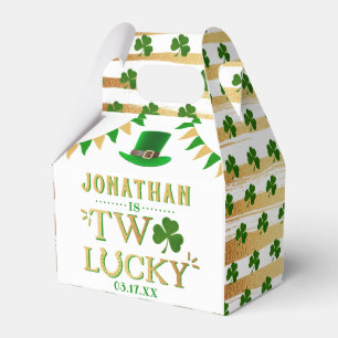 Two Lucky St. Patrick's Day 2nd Birthday Favour Box