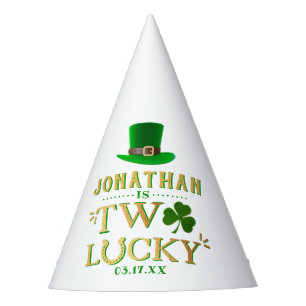 Two Lucky St. Patrick's Day 2nd Birthday Party Hat