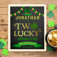 Two Lucky St. Patrick's Day 2nd Birthday Welcome