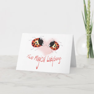 Two Magical Ladybugs Greeting Card - Customised