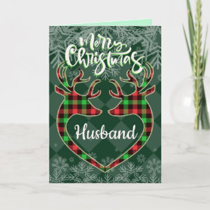 Two Male Deer for Husband/Boyfriend Christmas Card