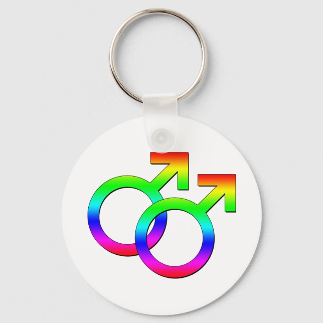 Two Male Signs Keychain (Front)