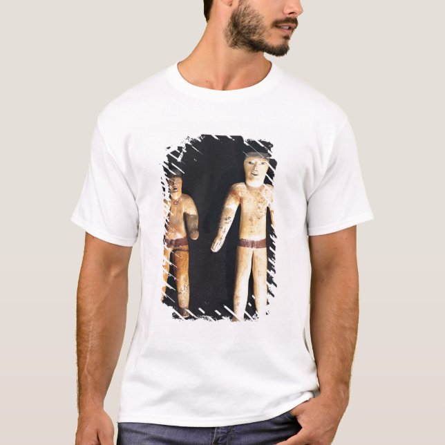 Two Male Statuettes, Recuay Culture T-Shirt (Front)