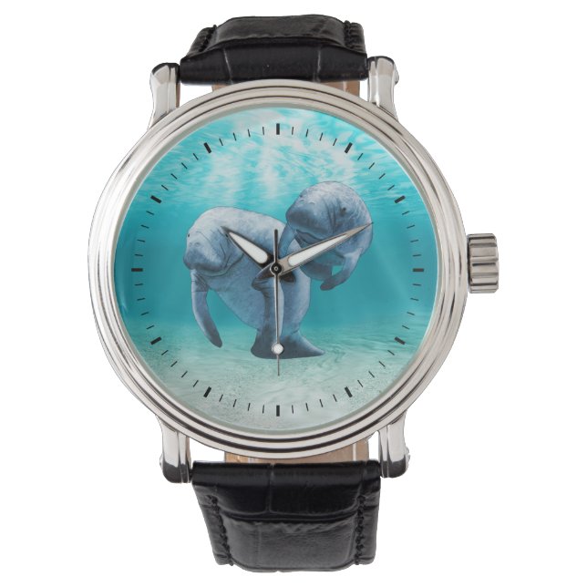 Two Manatees Swimming Watch (Front)