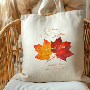 Two Maple Leaves Fall Wedding Welcome Bag