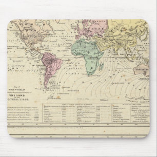 Two Maps of The World Mouse Mat