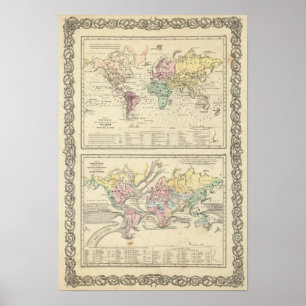 Two Maps of The World Poster