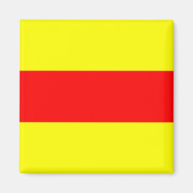 two maritime nautical alphabet number symbol flag  magnet (Front)