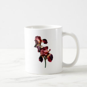 Two Maroon and Yellow Irises Coffee Mug