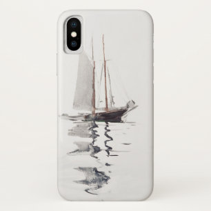 Two-masted Schooner with Dory by Winslow Homer iPhone X Case