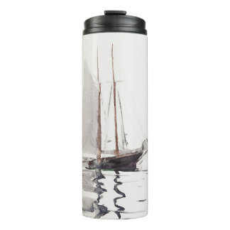 Two-masted Schooner with Dory by Winslow Homer Thermal Tumbler