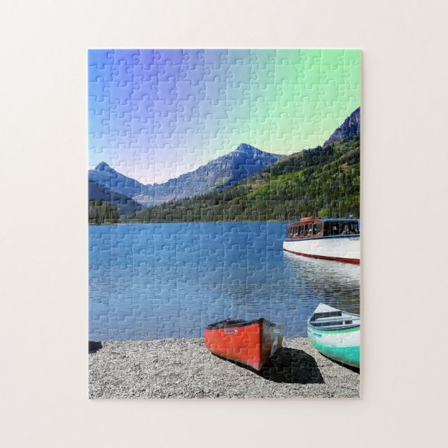 Two Medicine lake Glacier National Park Montana Jigsaw Puzzle (Vertical)