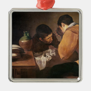 Two Men at Table, c.1620-21 Metal Tree Decoration
