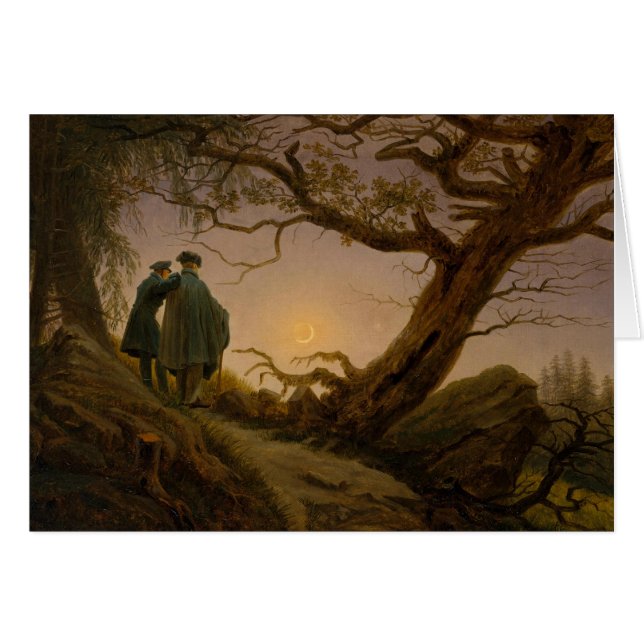 Two Men Contemplating the Moon (Front Horizontal)