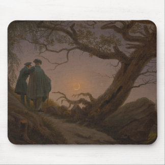 Two Men Contemplating the Moon, by Friedrich:  Mouse Mat