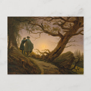 Two Men Contemplating the Moon - Friedrich Postcard