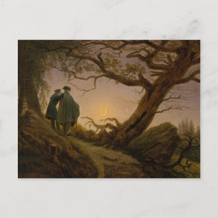 Two Men Contemplating the Moon Postcard