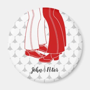 Two men kissing on Valentine's Day Magnet