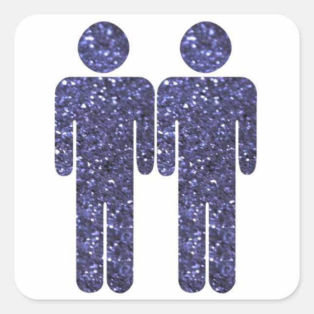 Two Men Square Sticker (Front)