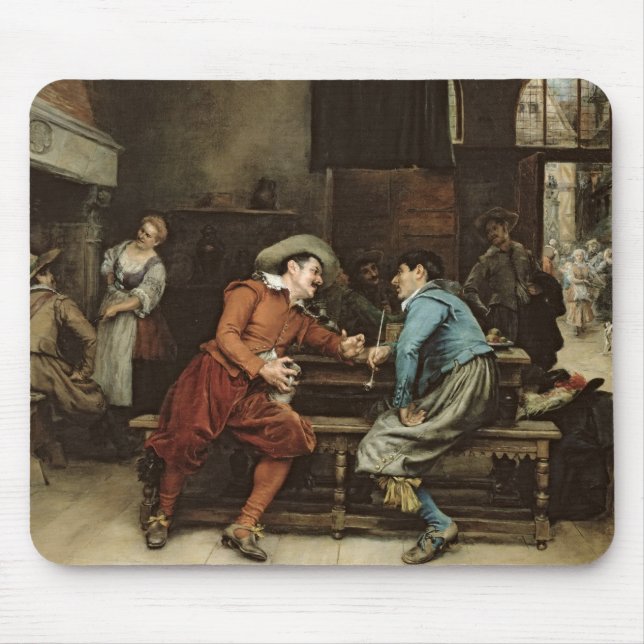 Two Men Talking in a Tavern Mouse Mat (Front)