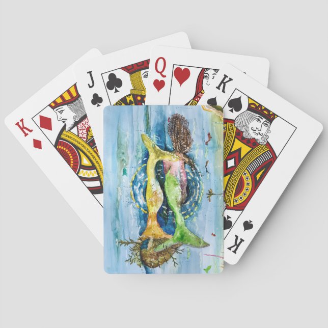 Two Mermaids Playing Cards (Back)