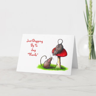 Two Mice And Toadstool: Saying Thanks: Arthank Thank You Card