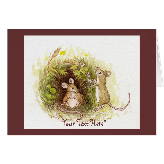 Two Mice in the Grass - children's illustration (Front Horizontal)