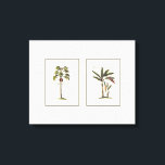 Two Miniature Framed Palm Trees Canvas Print<br><div class="desc">Two miniature framed prints of palm trees. Simple and subtle,  this piece will not distract from the allure of a room. Would make a great gift for yourself or a loved one!</div>
