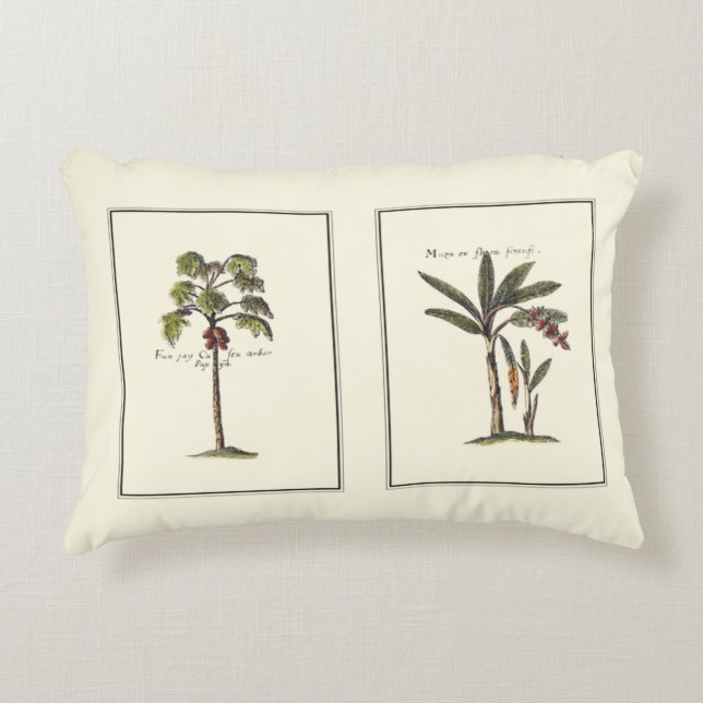 Two Miniature Framed Palm Trees Decorative Cushion (Front)
