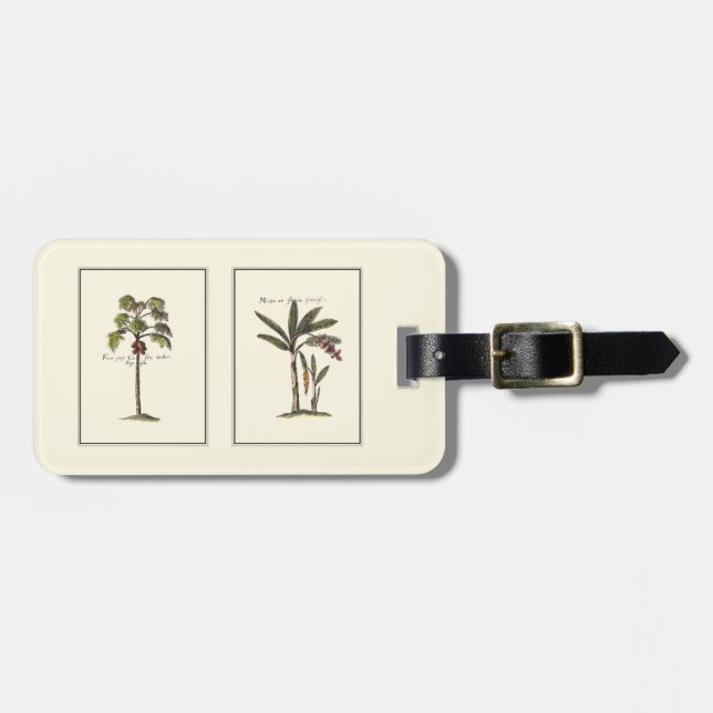Two Miniature Framed Palm Trees Luggage Tag (Front Horizontal)
