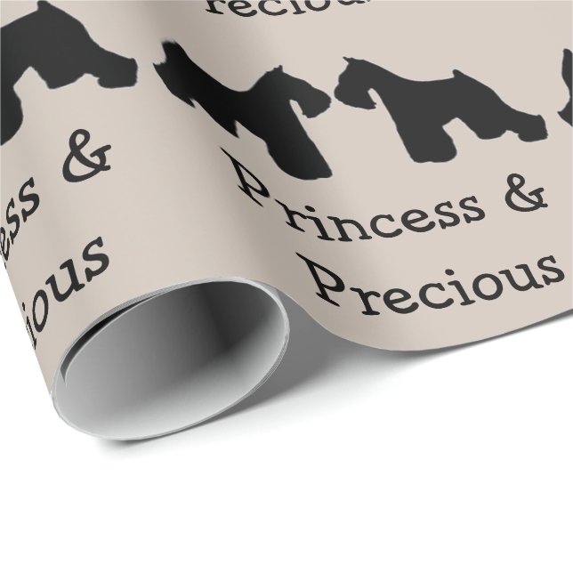 Two Miniature Schnauzers Dogs Wrapping Paper (Roll Corner)