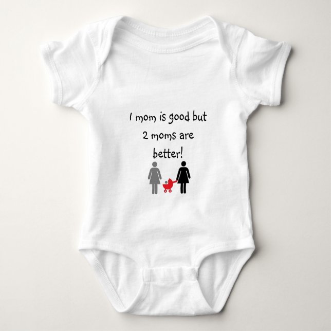 Two mommies baby bodysuit (Front)