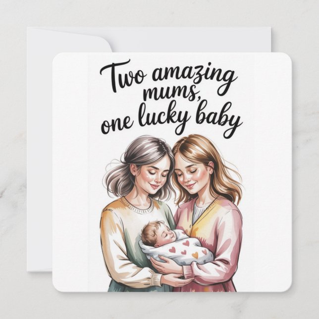 Two moms baby shower.  (Front)