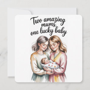 Two moms baby shower. invitation