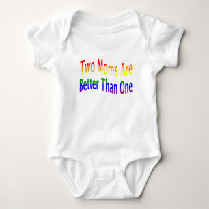 Two Moms Better (rainbow) Baby Bodysuit