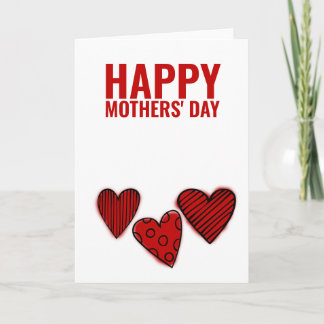 Two Moms Happy Gay Mothers Day Red Card