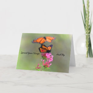 Two Monarch Butterflies Card