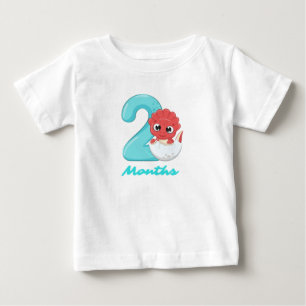 Two Months cute dinosaur Baby T-Shirt