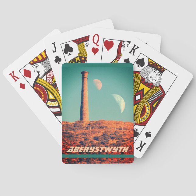 Two Moons and a Tower: Aberystwyth Playing Cards (Back)