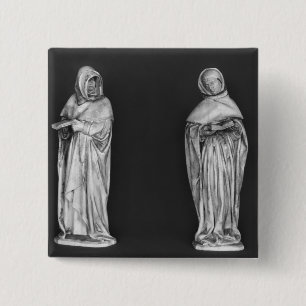Two Mourners 15 Cm Square Badge