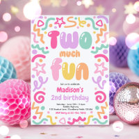 Two Much Fun Confetti Balloon 2nd Birthday 