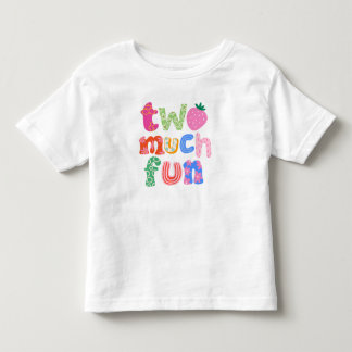 Two Much Fun Girl 2nd Birthday Party Shirt