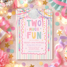 Two Much Fun Whimsical Girl 2nd Birthday Party