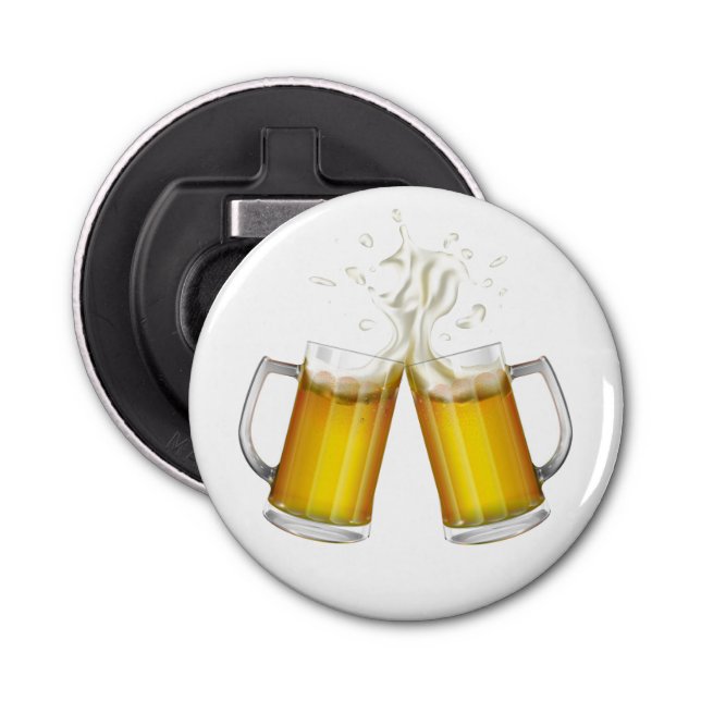 Two mugs with a light beer. bottle opener (Front)