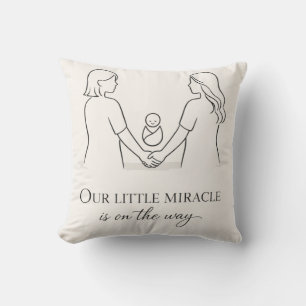 Two mums baby shower cushion