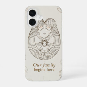 Two mums baby shower iPhone 16 case