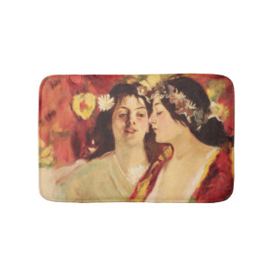 Two Muses of Spring (by Stefan Luchian) Bath Mat